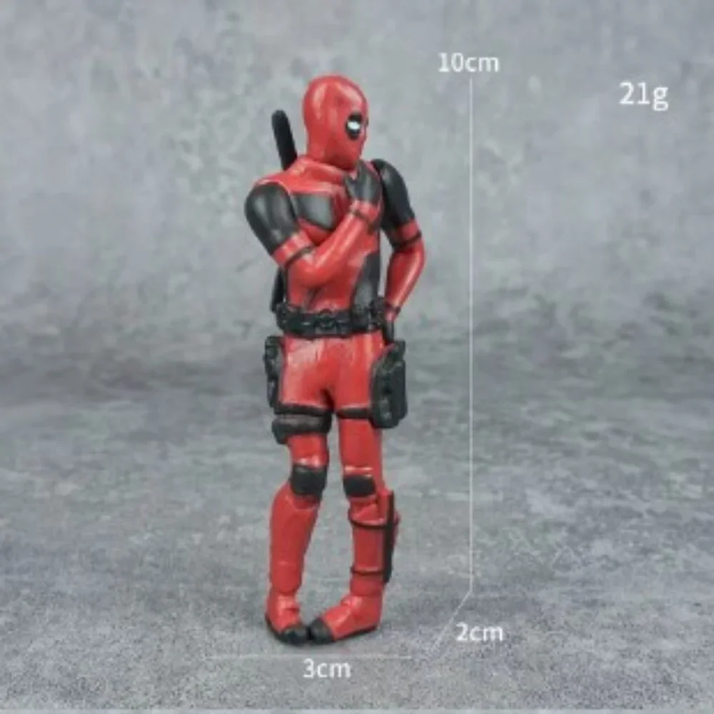Deadpool 6 Piece Mini Figure Set Marvel Action Poses Desk Display